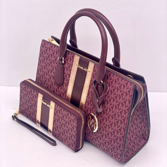 Michael Kors Sheila Medium Metallic Satchel
Crossbody and Continental Wallet Set - Picture 8 of 13